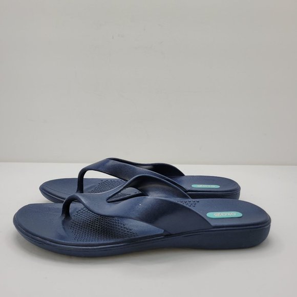 Oka B Navy Sandal Flip Flop Women's Shoes US Size ML - Picture 2 of 6